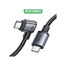 Rocoren 100w Type-c To Type-c 90 Örgülü Pd Hızlı Şarj Ve Data Kablosu 2 Metre
