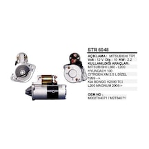 Marş Motoru 10diş 2,2kw Mitsubishi L200 L300 1986+ H100 1993+ H-1 Galloper 2,5d 1810a053 Aem