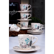 Keramika Retro Çay Takımı 12 Parça 6 Kişilik 7691189407118