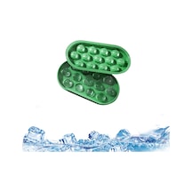 13 Bölmeli Kristal Tasarım Buz Topu Yapma Kalıbı Al4340 Yeşil