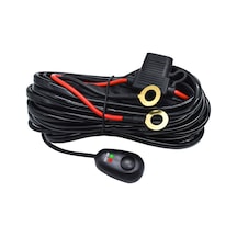 Reedark 300w 12v Evrensel Led Işık Barası Kablolama Seti - 16 Awg Kablo, 40a Röleli