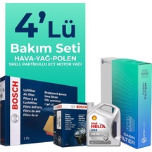 Bosch Hyundai Tucson 1.6 Dizel Filtre Bakım Seti Shell Motor Yağlı 2018-2020 4 Lü