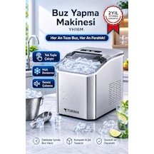 Portatif Taşınabilir Hızlı Buz Yapma Makinesi Yh16m Gümüş