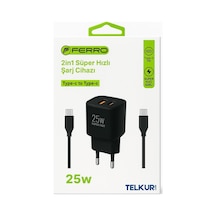 Ferro W25 Qualcom Usb & Pd Çift Çıkışlı Süper Hızlı Şarj 3.0 Amper