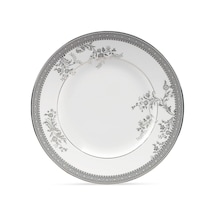 Wedgwood Vera Wang Dantel Platin Yan Plaka 20cm Wedgwood'un Zarif Ince Kemik Çinisi Dekoratif Tabak & Kaseler Çok Renkli