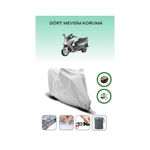 Gri Arka Çanta Ve Kilit Uyumlu Sym Gts 250 Uyumlu Motor Brandası