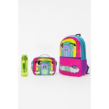 Ilkokul Çantası 75997 Gökkuşağı Beslenme Çantası Matara Hediyeli Wp Gökkuşağı