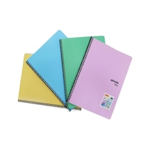 Mynote 96 Yaprak A4 Çizgili Defter Spiralli Pp Kapak - 3 Adet Karışık/çok Renkli