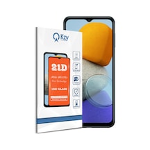 Samsung Galaxy M23 ile Uyumlu Tam Kaplayan 21D Temperli Ekran Koruyucu Cam
