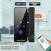 Akıllı Cam Kapı Kilidi Parmak İzi+şifre+kart+bluetooth İle Açma