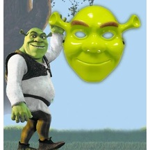 Yeşil Shrek Maskesi 21x25 Cm "