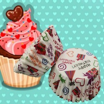 Duangduang 100 Adet Renkli Kağıt Kek Cupcake Liner Vaka Sarıcı Muffin Kek Kapları Parti