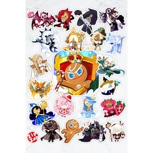 Cookie Run Kingdom Kuki Oyun Telefon Laptop Bullet Journal Yapışkanlı Folyo Sticker Paketi 21 Adet Çok Renkli