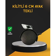 Mey İthalat Mobilya İçin Kilitli 6 Cm Ayak Tekli Satış Çok Renkli