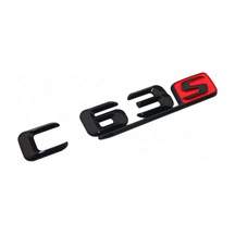 Mercedes C63s Piano Black Kırmızı Bagaj Yazısı Arması Logosu 3m 3d Abs