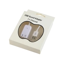 Usb Kablolu Ses Kartı 7.1 Sound Çevirici Dönüştürücü, 3.5mm Jak Girişli,