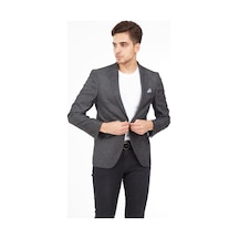 Sposo 5132 Dar Kalıp Yarım Astarlı Siyah Erkek Blazer Ceket Siyah