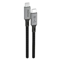 Momax DC39D Elite 240w Usb-C  Usb4 40Gbps 1M Kablo Siyah