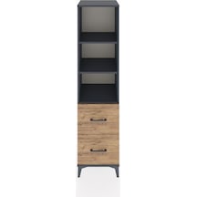 Hyperion Dolap 3 Raflı 2 Çekmeceli 44x44x182 Antrasit-çam Antrasit