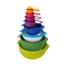 Joseph Joseph, Kitchenaid Joseph Joseph 40031 Nest 9 Plus Karıştırma Kaseleri, 32.5x26x15cm, Çok Renkli Diğer