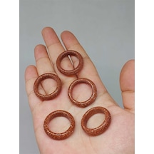 Yıldız Taşı Kahverengi Yüzük 6.5mm Kalınlığında Standart Ölçü 51492 Çok REnkli
