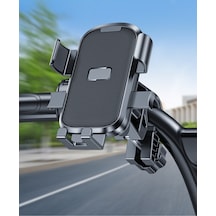 Bisiklet Scooter Atv Poşet Askılıklı Otomatik Tuşlu Motorsiklet Gidon Bağlantılı Telefon Tutucu