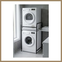 Bezos Çamaşır Makinesi Rafı Metal Siyah 66 Cm 22