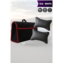 Kia Besta Uyumlu Koltuk Yastığı Siyah Renk Bagaj Çantası Lüks Model
