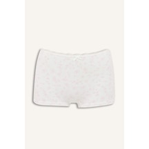 Defacto Çiçek Desenli Dantel Detaylı Penye Açık Pembe Boxer H6474ax26sppn648 Pembe-pn648