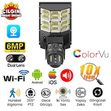 Avenir Av-sl400w Solar Wi-fi Sokak Lambası 3lens 3ekran 4mp Akıllı Ptz Kamera