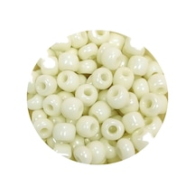 Dökme Cam Kum Boncuk Büyük Boy 6/0 4 Mm - 60 Gram - Krem - Bnc107
