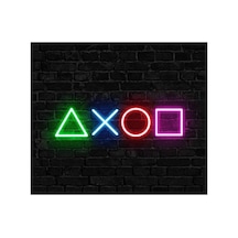 Playstation Neon Led Tabela, Neon Işık, Oyun Odası Neon Tabela, Neon Işıklar Standart