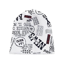 Unisex Bebek Şapka, Siyah/beyaz, 12-15 Ay 4 Yaş