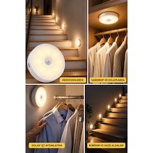 Ct-5180 4000k Sensörlü Kablosuz Led Kabin Ve Dolap İçi Aydınlatma Mıknatıslı, Şarjlı Beyaz