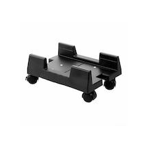 Shineyee Ayarlanabilir Genişlikli, Tekerlekli Masaüstü Bilgisayar Kulesi Tutucu - Siyah Kolay Erişim İçin