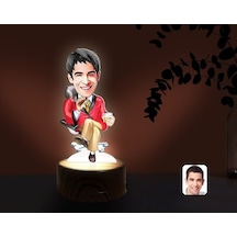 Kişiye Özel Erkek Patron Karikatürlü Dekoratif 3D Biblo Led Işıkl (481495816)