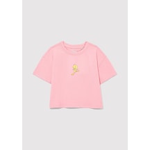 Çocuk Mavi - Tweety Baskılı Pembe Tişört 7610247-71027 Pembe