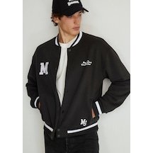 Mavi - M Logo Baskılı Siyah Kolej Ceketi 0s10167-900 Siyah