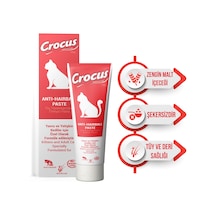 Crocus Kediler İçin Tüy Yumağı Önleyici Malt Macunu 100 G
