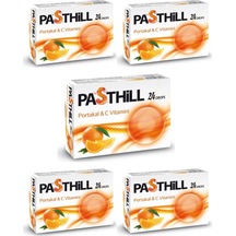Pasthill Portakal 24 Adet Boğaz Pastil 5'li Paket