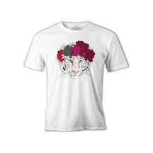 Purple Pink - Kaplan Beyaz Erkek Tshirt