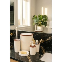 Makri Home Banyo Seti, Yuvarlak, Beyaz, Hacim: 6 Litre Beyaz