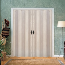 Faran Dekorasyon 170 x 215 Akçaağaç Renk Camsız Çift Açılım Pvc Akordiyon Kapı - FRNAKMODEL-0-146
