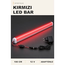 Onerous 100 Cm 12v Kırmızı Led Bar, Anahtarlı, Adaptörlü