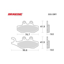 Brakıng Fren Balatası 888sm1 Ön Gılera Runner 200 St Pıaggıo Fly1