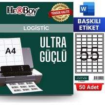 Herboy Hb-1055 37 X 24 Mm A4 Baskılı Laser Etiket 50 Adet