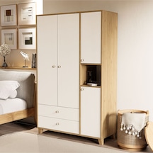 Mezza 3522 Lisa 4 Kapılı Gardırop Sepet - Beyaz