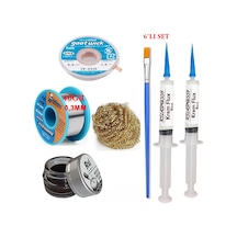 Mechanic Lehim Teli 0,3mm 40gr Havya Uc Temizleyici Rslasm Flux Ve Cp-2515 Lehim Emme Teli Seti1 St02