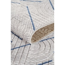 Villadia Home Textile Bambu Kaymaz Taban Dört Mevsim Yıkanabilir Kesme Yolluk Koridor Mutfak Salon Yatak Oturma Çocuk Odası Koridor Antre Mavi