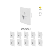 Cata Ct-5170 Sensörlü Koridor Aydınlatması Beyaz Kasa Günışığı - 10 Lu Paket Gün Işığı